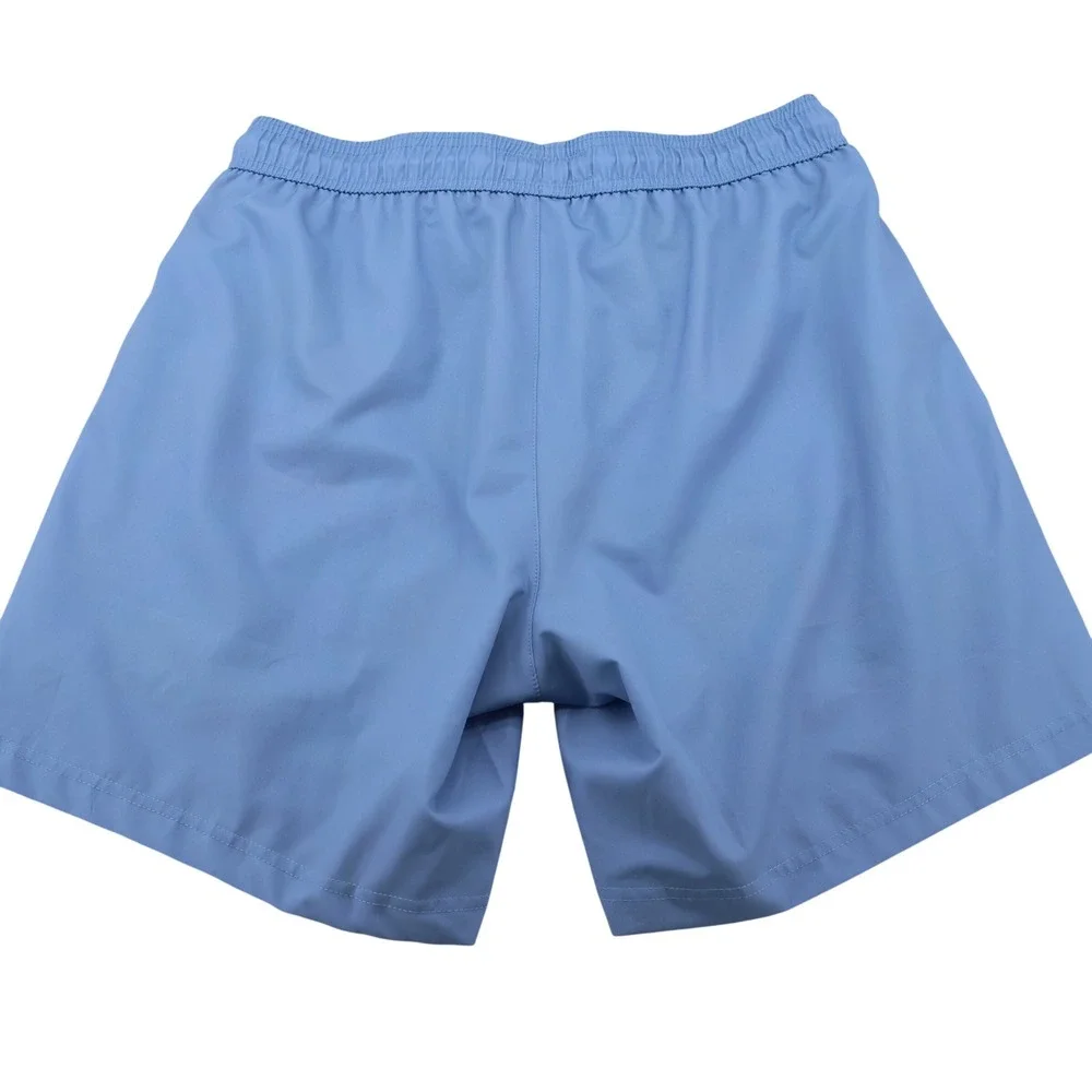 Maamgic Mens XL Light Blue Swim Trunks 2-in-1 Compression Liner Zipper Pockets‎